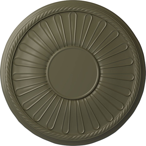 Ekena Millwork Leandros Ceiling Medallion (Fits Canopies up to 6 3/8"), 19 7/8"OD x 1 1/4"P, Painted Turtle CM22LNPTF - main